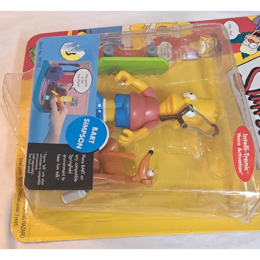 Vintage 2000 Playmates The Simpsons Bart Simpson Interactive Figure MOC Rare - Picture 4 of 5